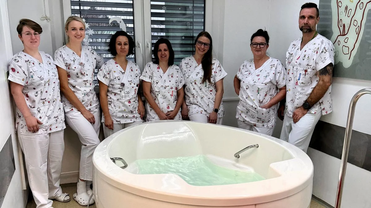 Ilustrace k článku: Nemocnice Šumperk zavádí porod do vody s novou porodní vanou