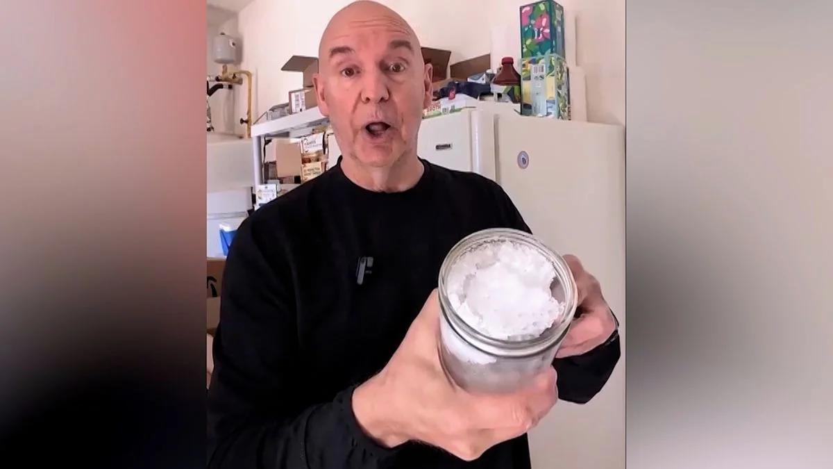 Ilustrace k článku: Nejstarší sněhová koule slaví 50 let, Američan ji uchovává v mrazáku