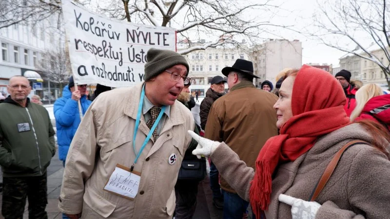 Zpráva: Napětí na demonstraci v Ostravě. Strkanici musela řešit policie