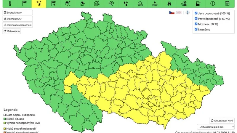Zpráva: V noci bude sněžit, nejvíc na Moravě