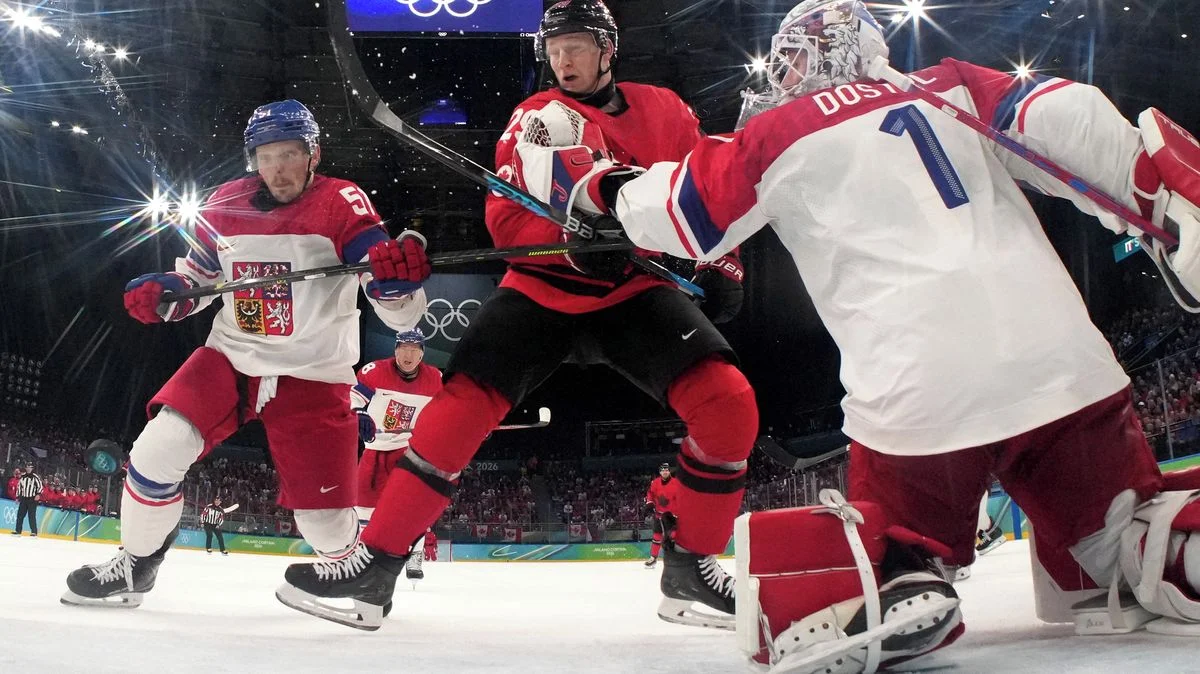 Ilustrace k článku: Čeští hokejisté padli s Kanadou až v prodloužení čtvrtfinále olympiády