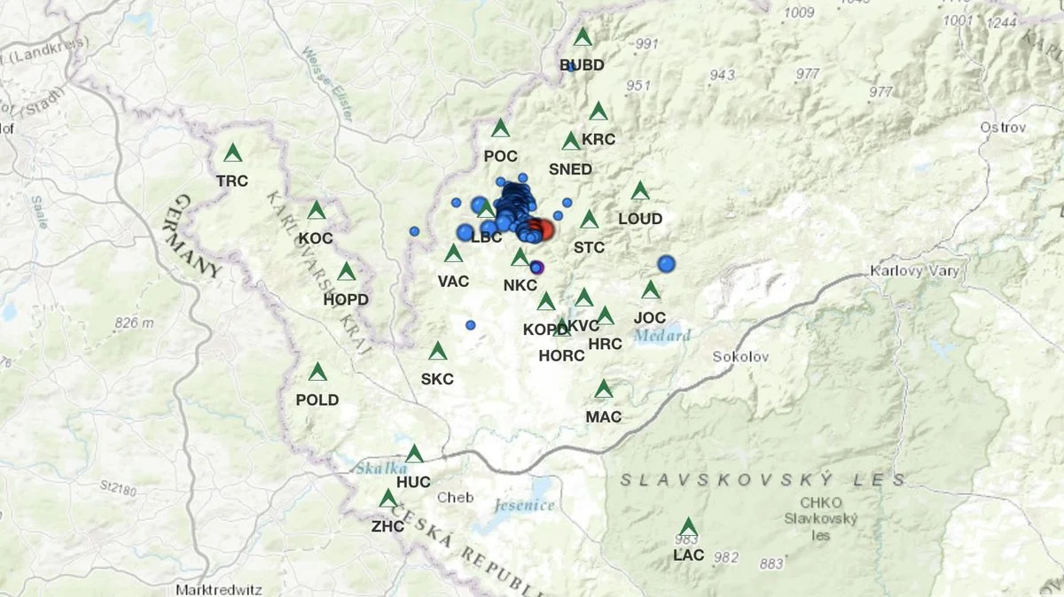 Ілюстрація до статті: Землетрус на заході Чехії: жителі Соколова описують незвичні відчуття