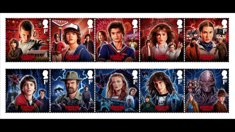 Zpráva: Britská pošta představí speciální sérii známek k seriálu Stranger Things